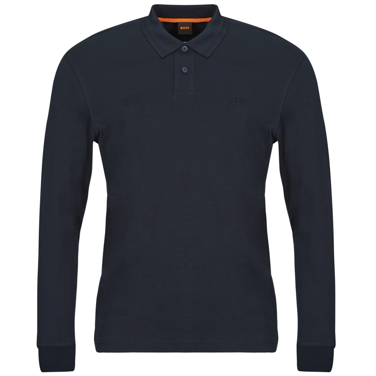 Polo maniche lunghe Uomo BOSS Pe_interlock_long Marine