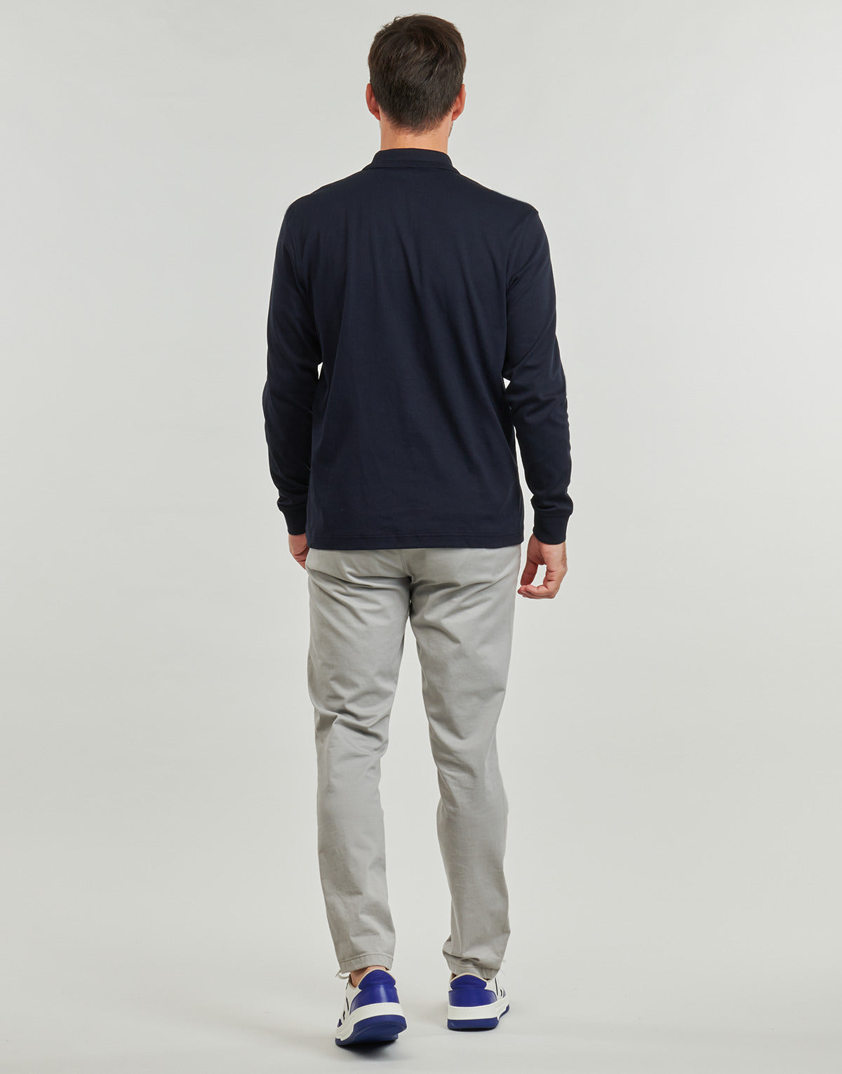 Polo maniche lunghe Uomo BOSS Pe_interlock_long Marine