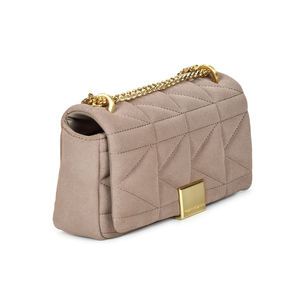 Borsa a tracolla Donna Karl Lagerfeld  K/KUILT SP SM CROSSBODY NUBUCK  Beige