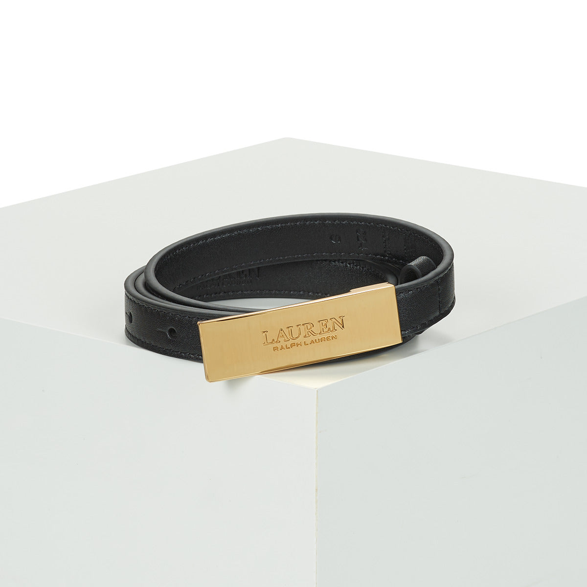 Cintura Donna Lauren Ralph Lauren  NEW PLAQUE-BELT-SKINNY  Nero