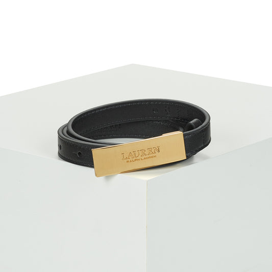 Cintura Donna Lauren Ralph Lauren  NEW PLAQUE-BELT-SKINNY  Nero