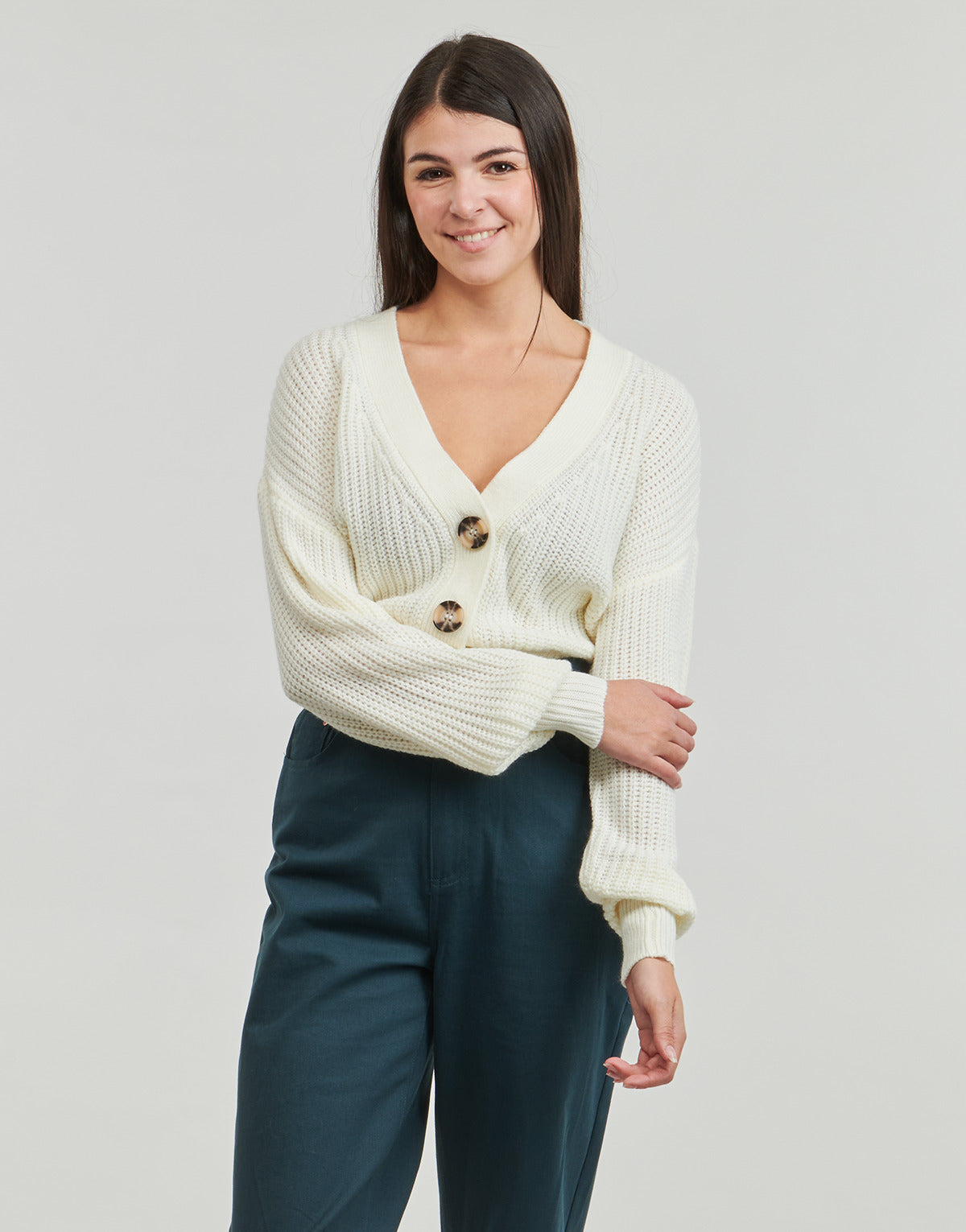 Gilet / Cardigan Donna JDY JDYJUSTY Beige