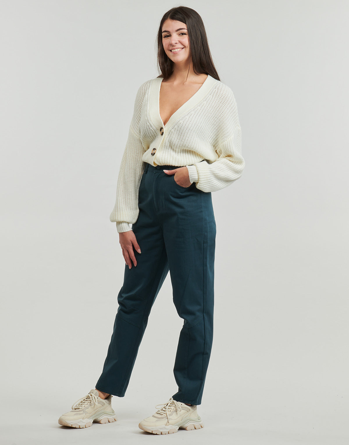 Gilet / Cardigan Donna JDY JDYJUSTY Beige