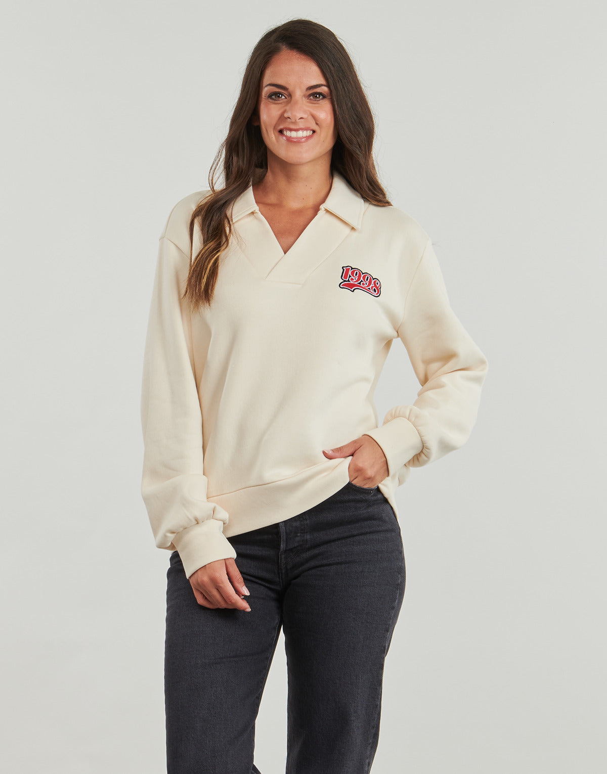 Felpa Donna Noisy May NMBELIEVE Rosa