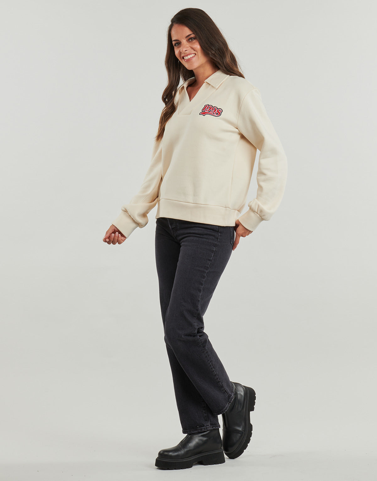 Felpa Donna Noisy May NMBELIEVE Rosa