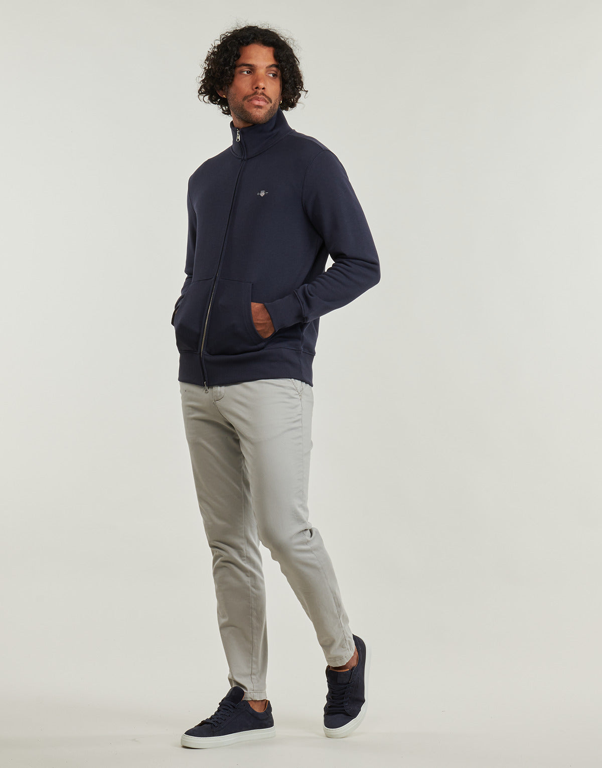 Felpa Uomo Gant REG SHIELD FULL ZIP SWEAT Marine