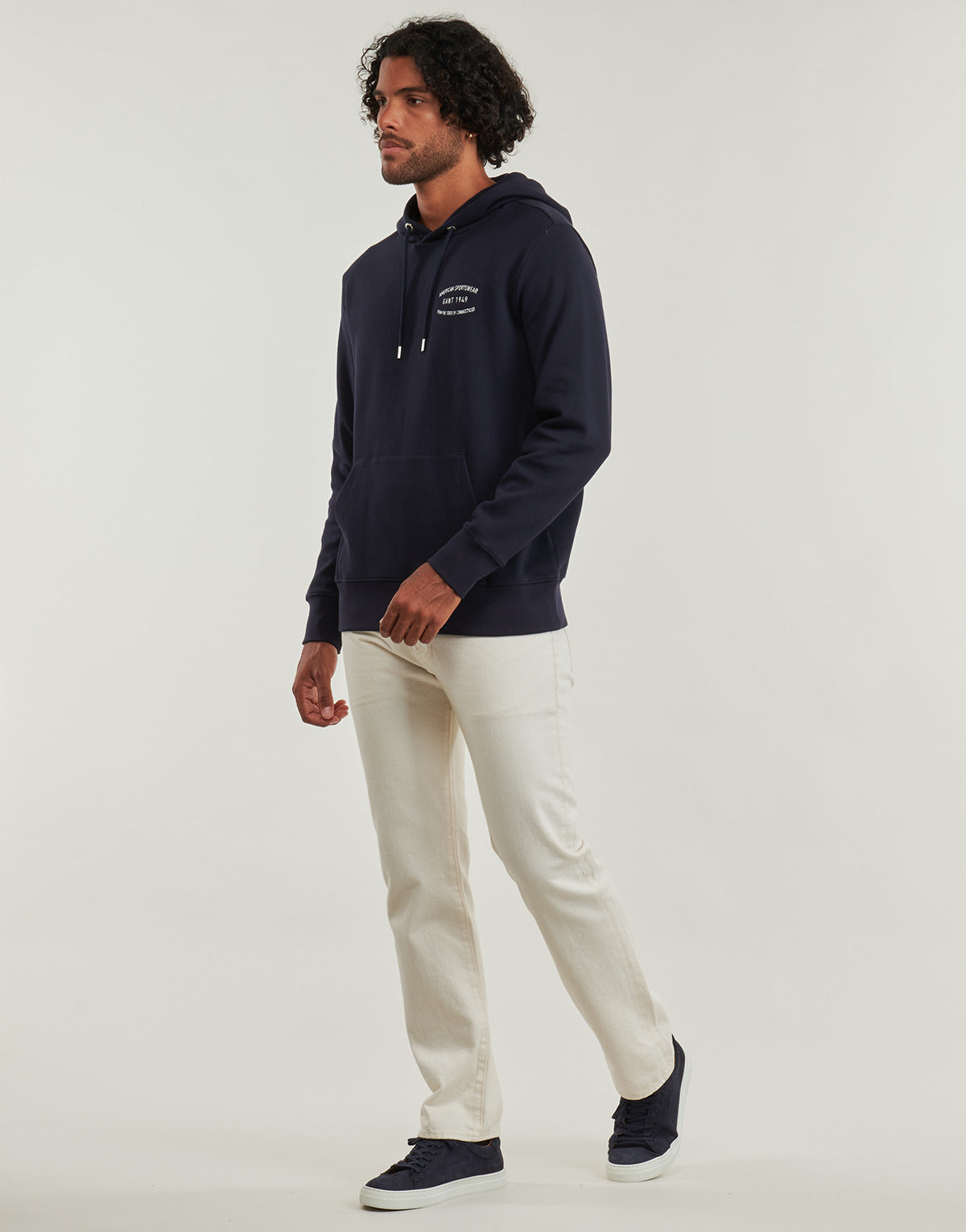 Felpa Uomo Gant SMALL GRAPHIC SWEAT HOODIE Marine