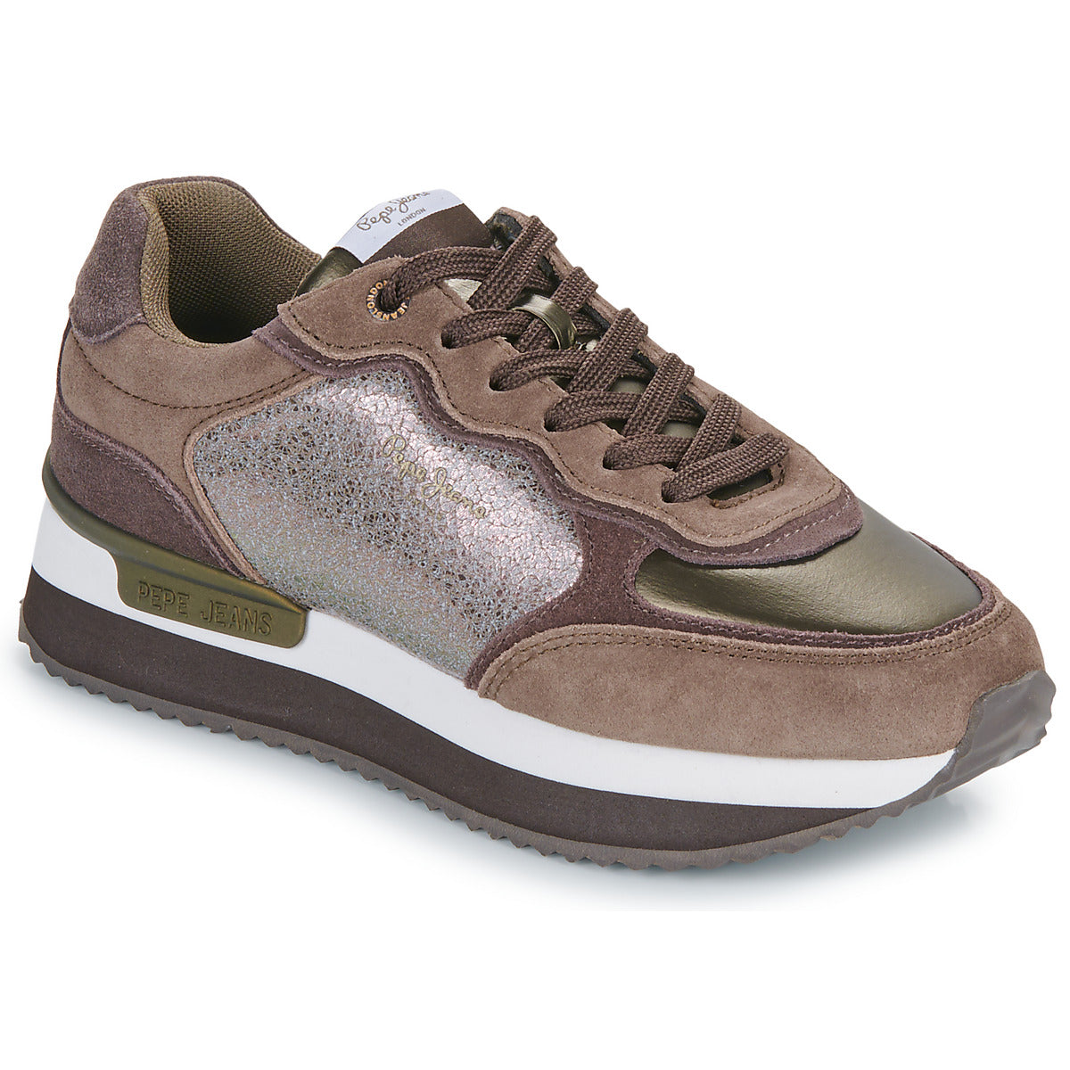 Sneakers basse Donna Pepe jeans RUSPER STARS Marrone