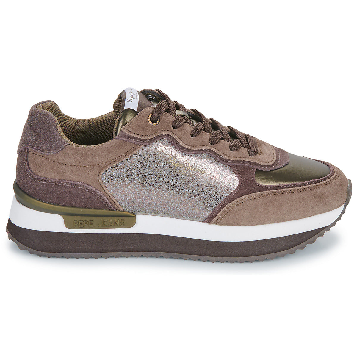 Sneakers basse Donna Pepe jeans RUSPER STARS Marrone