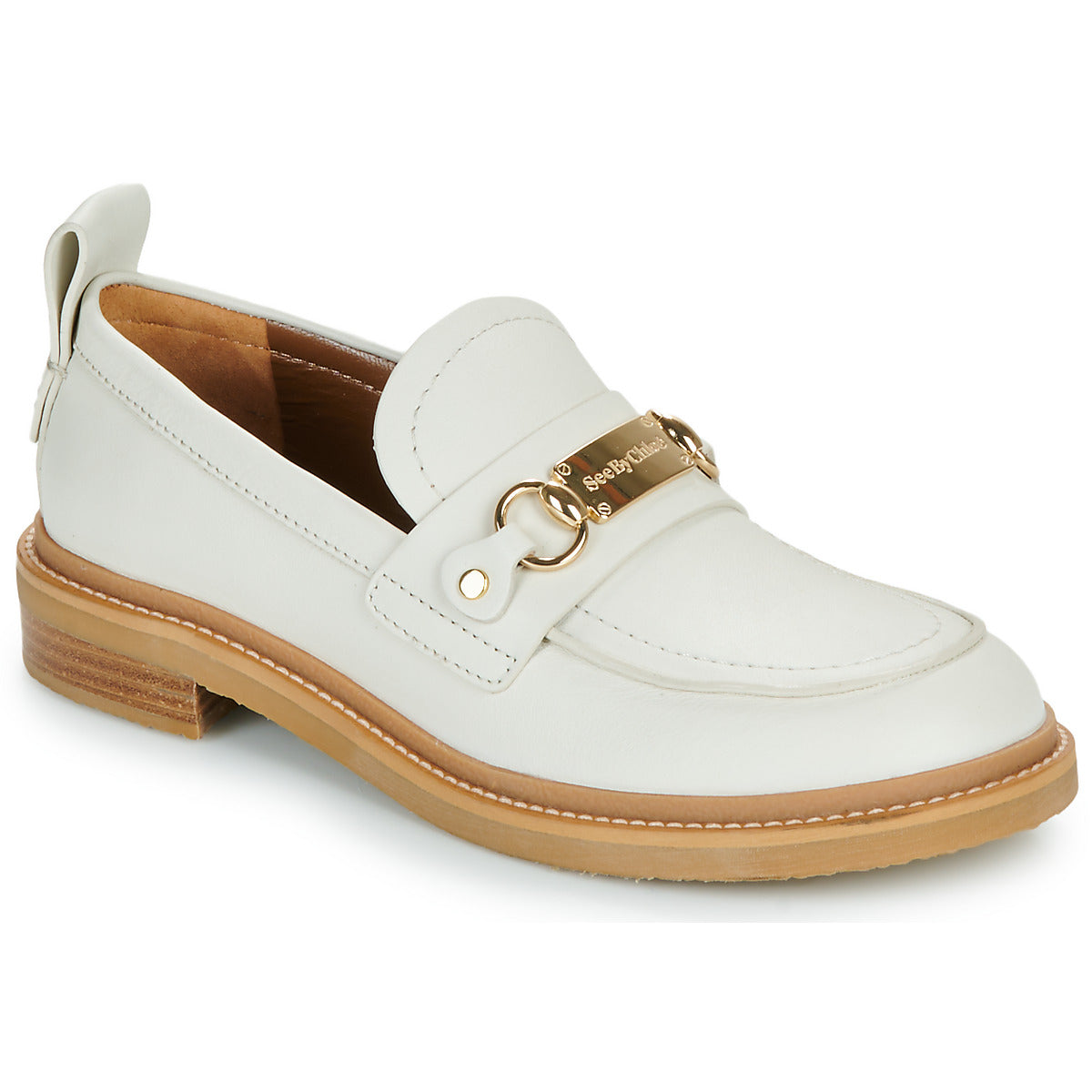 Scarpe Donna See by Chloé  SIGNATURE 1 LOAFER  Beige