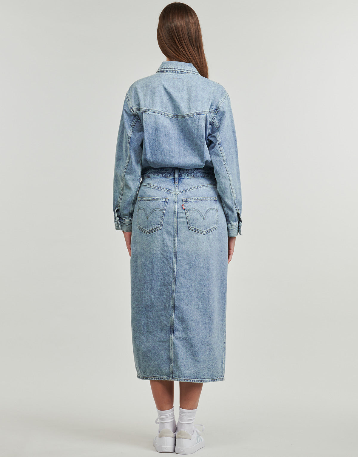 Abito lungo Donna Levis  WESTERN DENIM MIDI DRESS  Blu