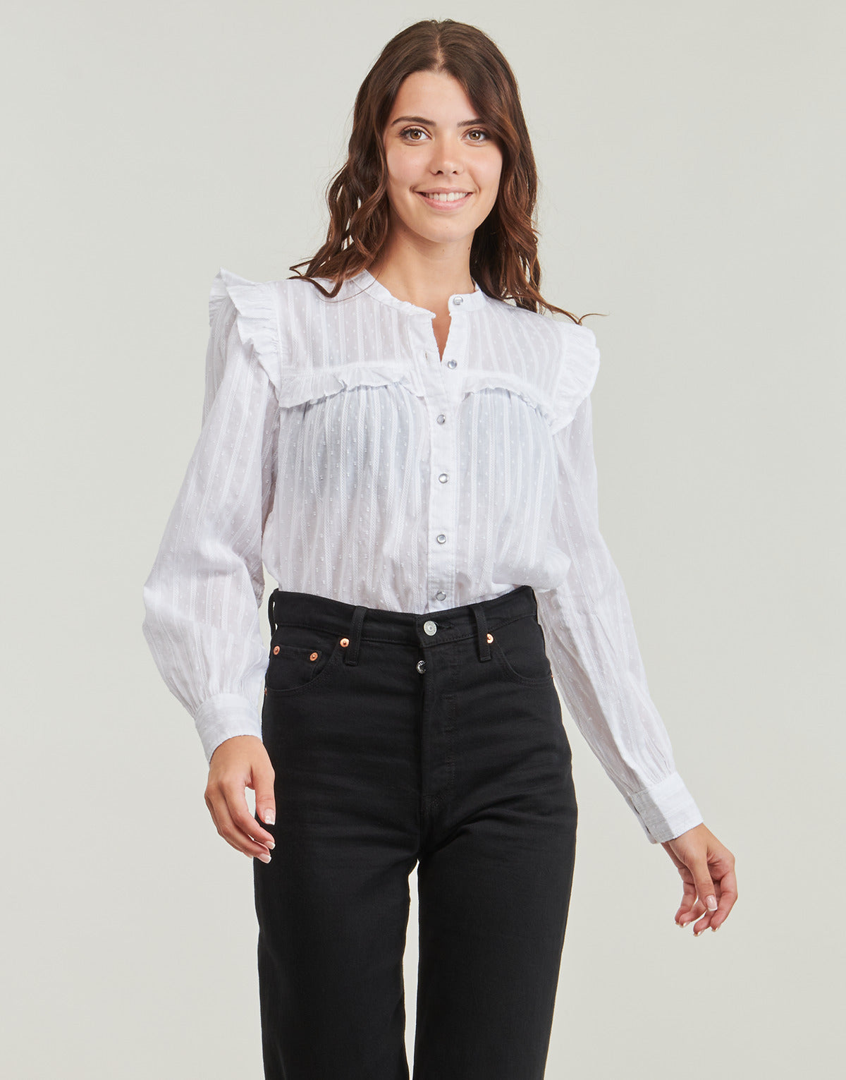 Camicetta Donna Levis GIANNA LS BLOUSE Bianco