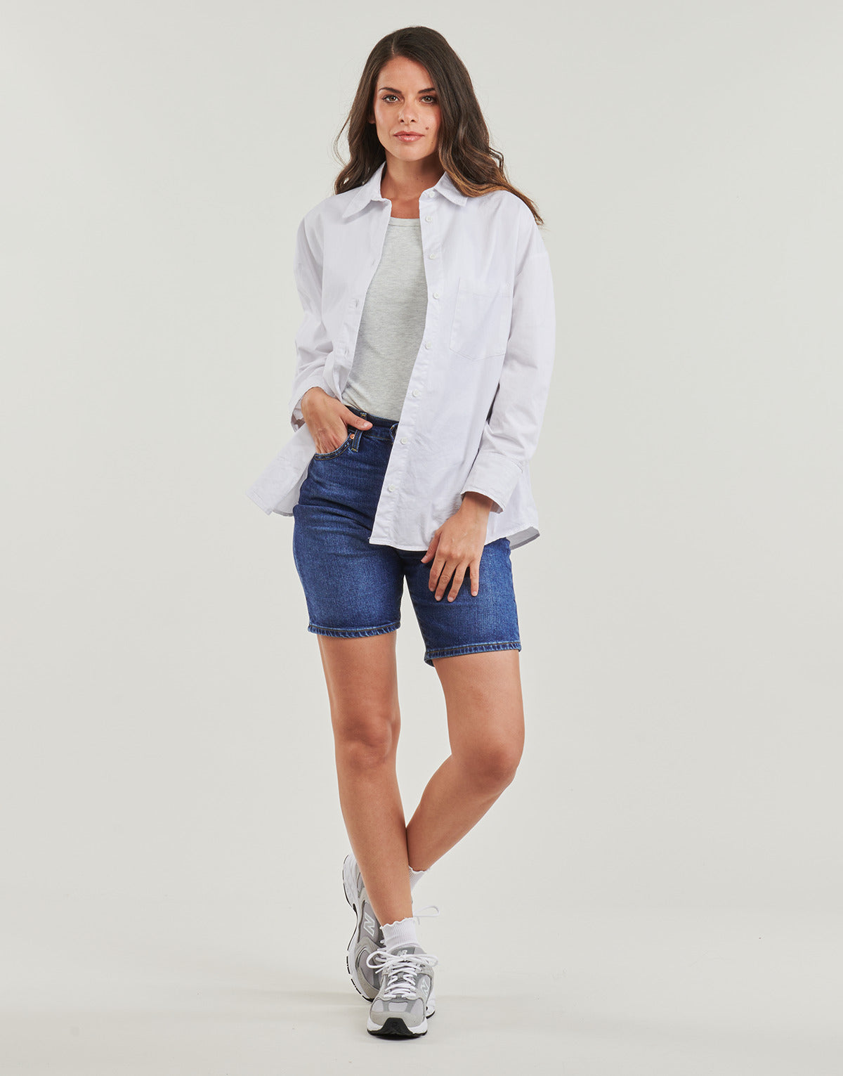 Shorts Donna Levis RIBCAGE BERMUDA SHORT Blu