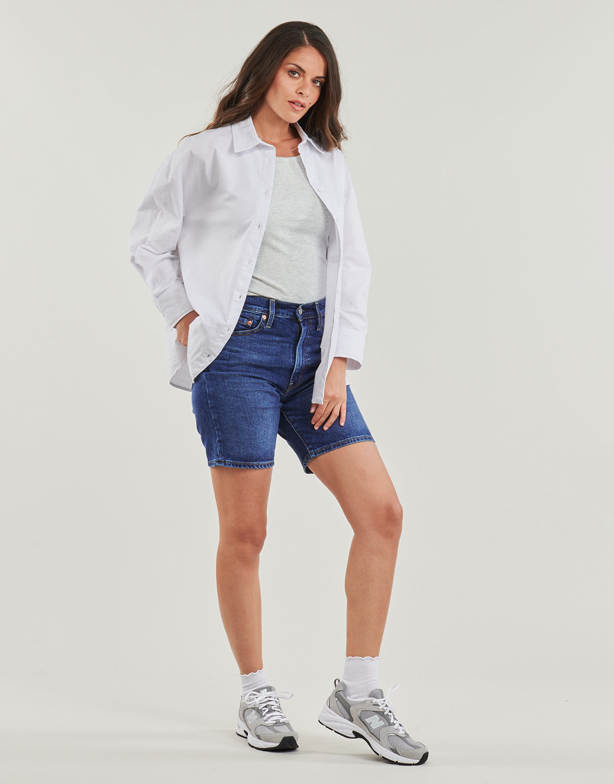 Shorts Donna Levis RIBCAGE BERMUDA SHORT Blu