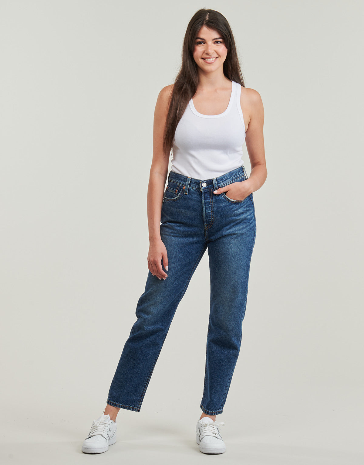 Jeans boyfriend Donna Levis 501® CROP LIGHTWEIGHT Blu