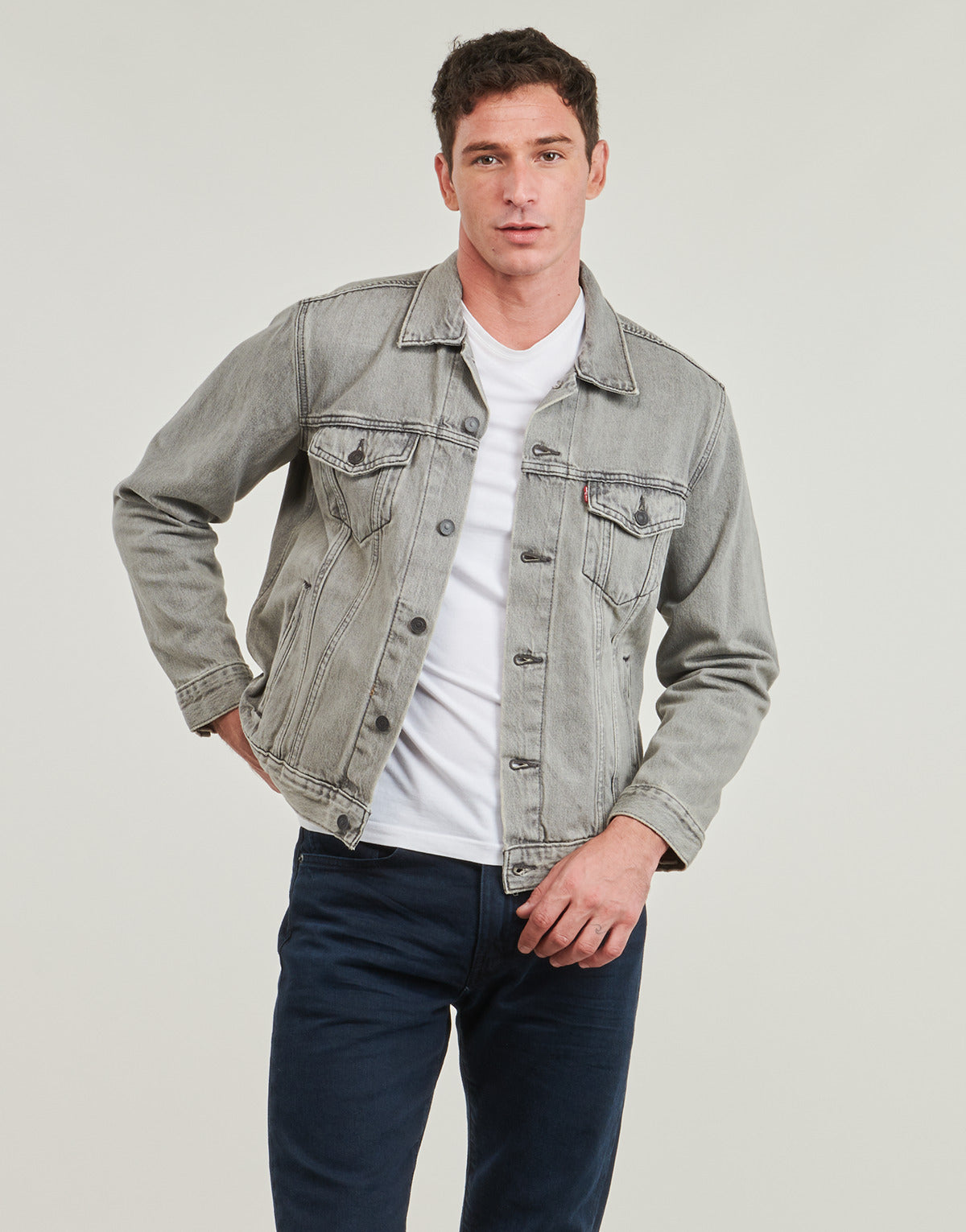 Giacca in jeans Uomo Levis THE TRUCKER JACKET Grigio
