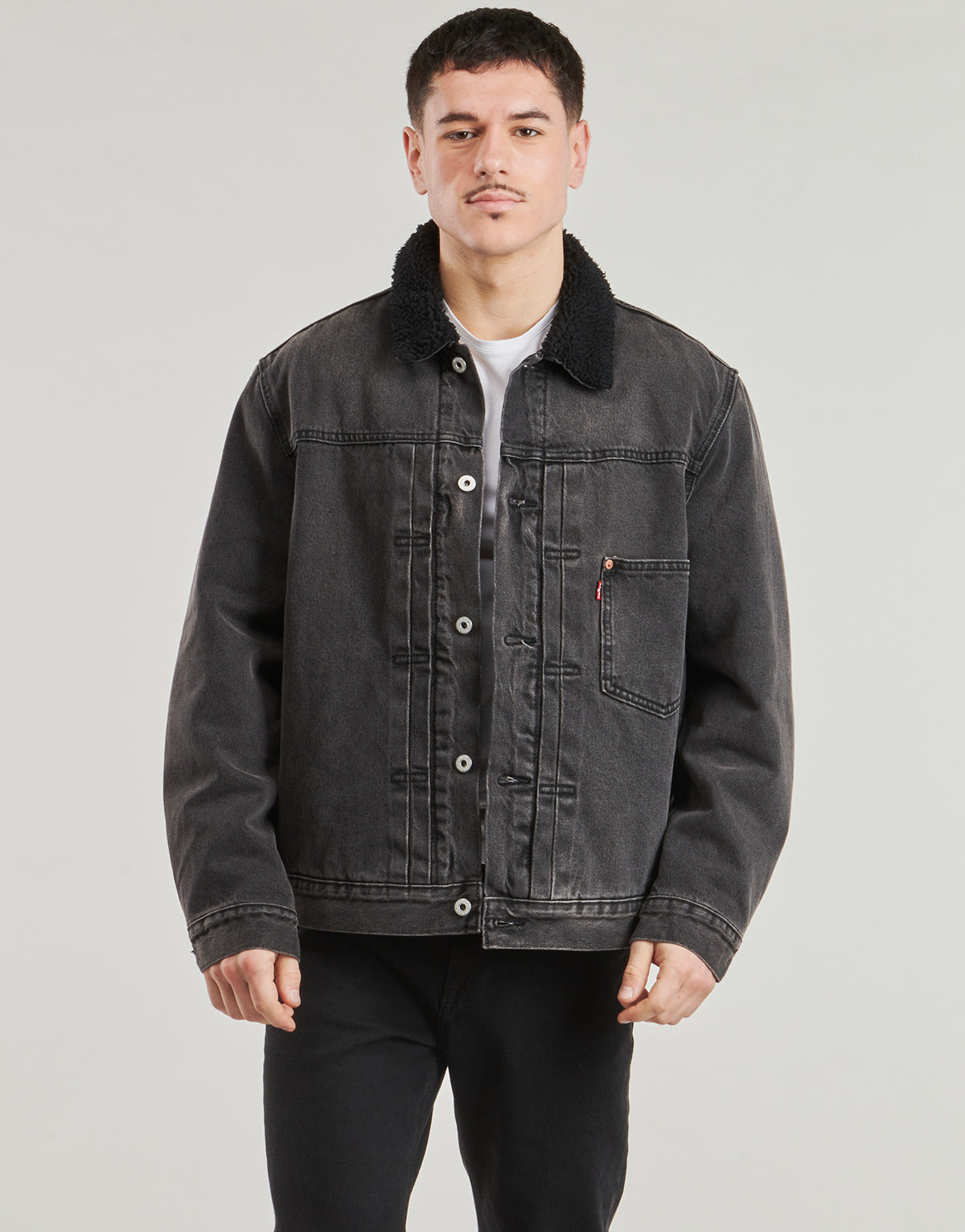 Giacca in jeans Uomo Levis LINED TYPE I TRUCKER Nero