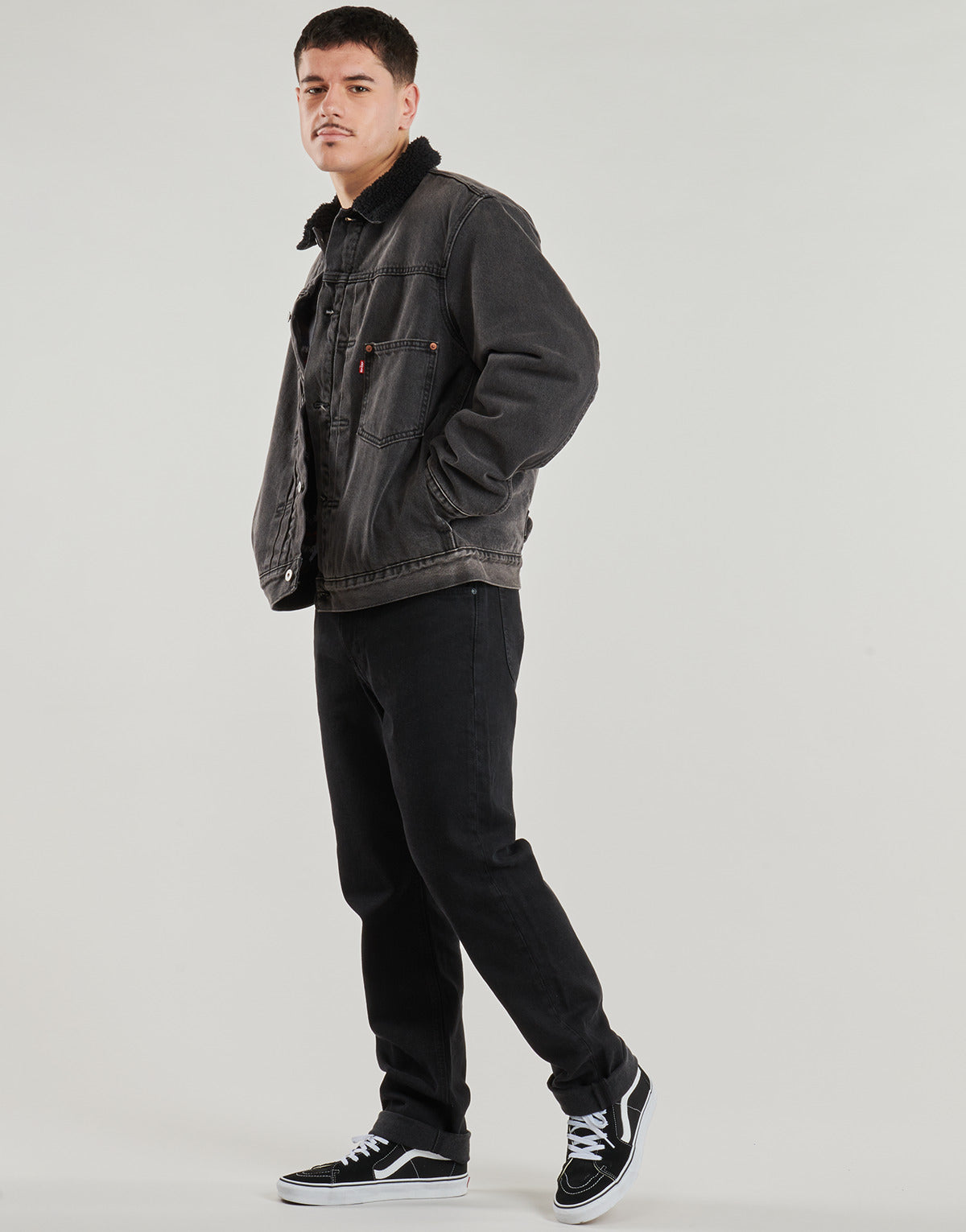 Giacca in jeans Uomo Levis LINED TYPE I TRUCKER Nero