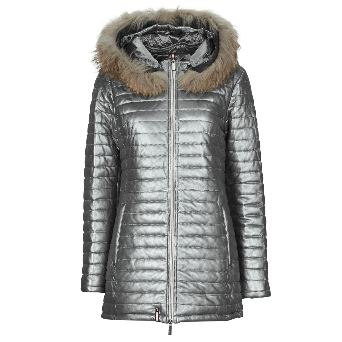 Piumino Donna Oakwood  BRIDGET METAL (raccoon fur)  Argento