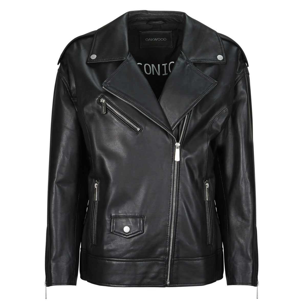 Giacca in pelle Donna Oakwood DREW Nero