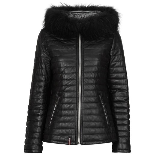 Piumino Donna Oakwood MANDY (raccoon fur) Nero
