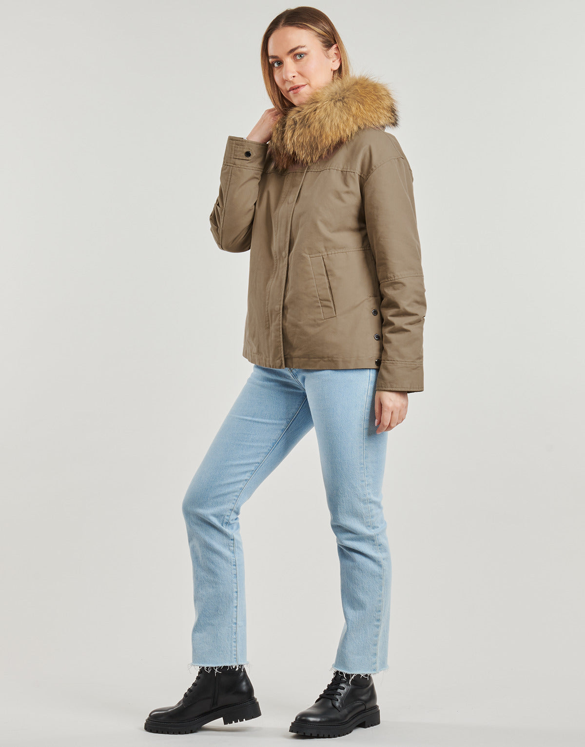 Parka Donna Oakwood SYMA (raccon fur) Beige