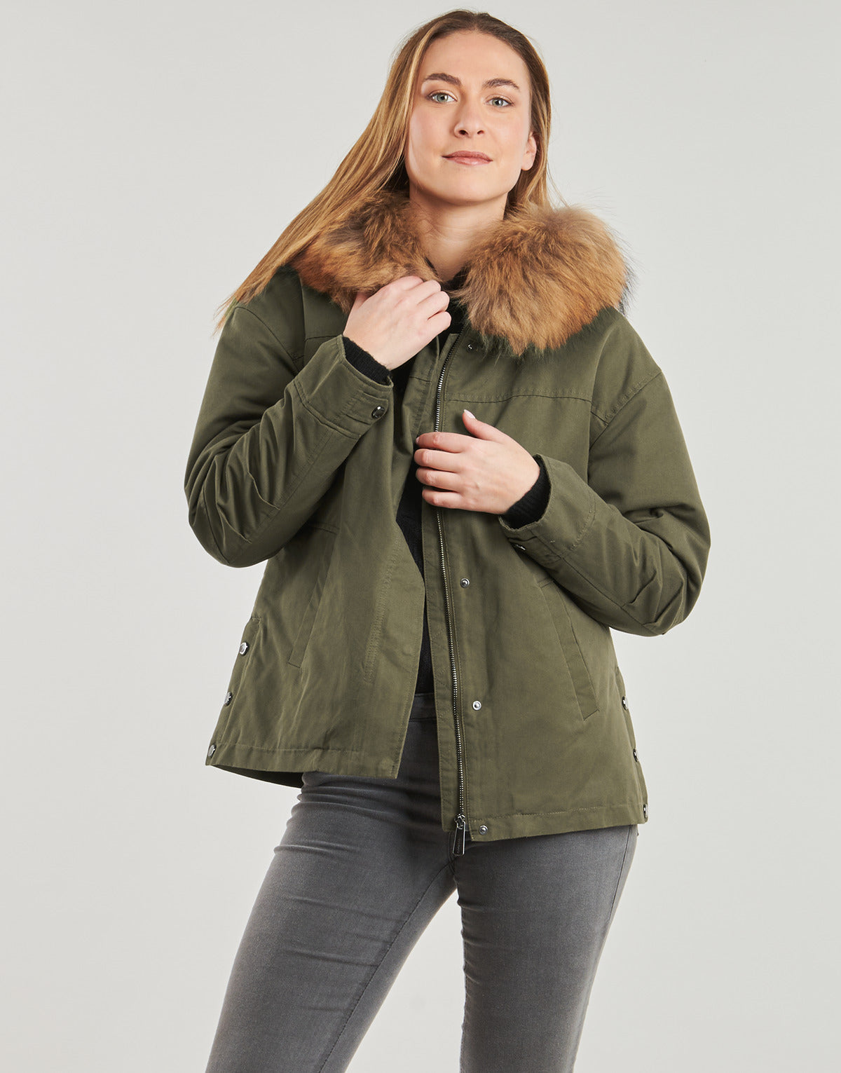 Parka Donna Oakwood SYMA (raccon fur) Kaki