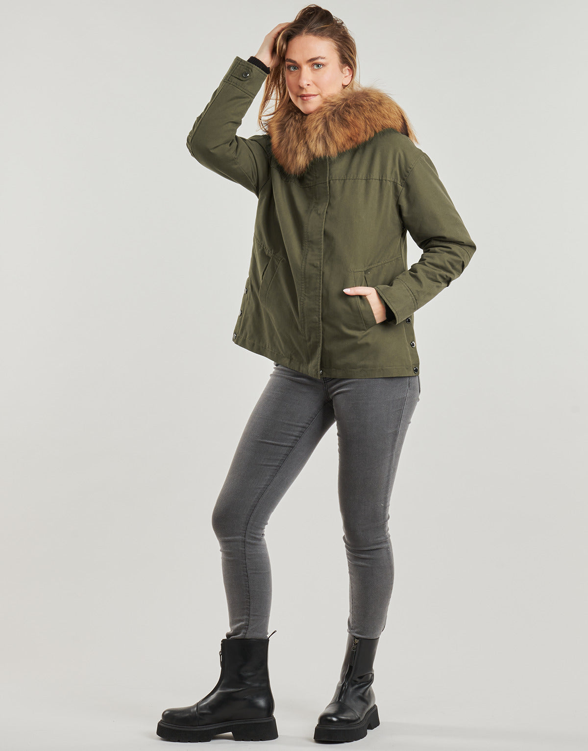 Parka Donna Oakwood SYMA (raccon fur) Kaki