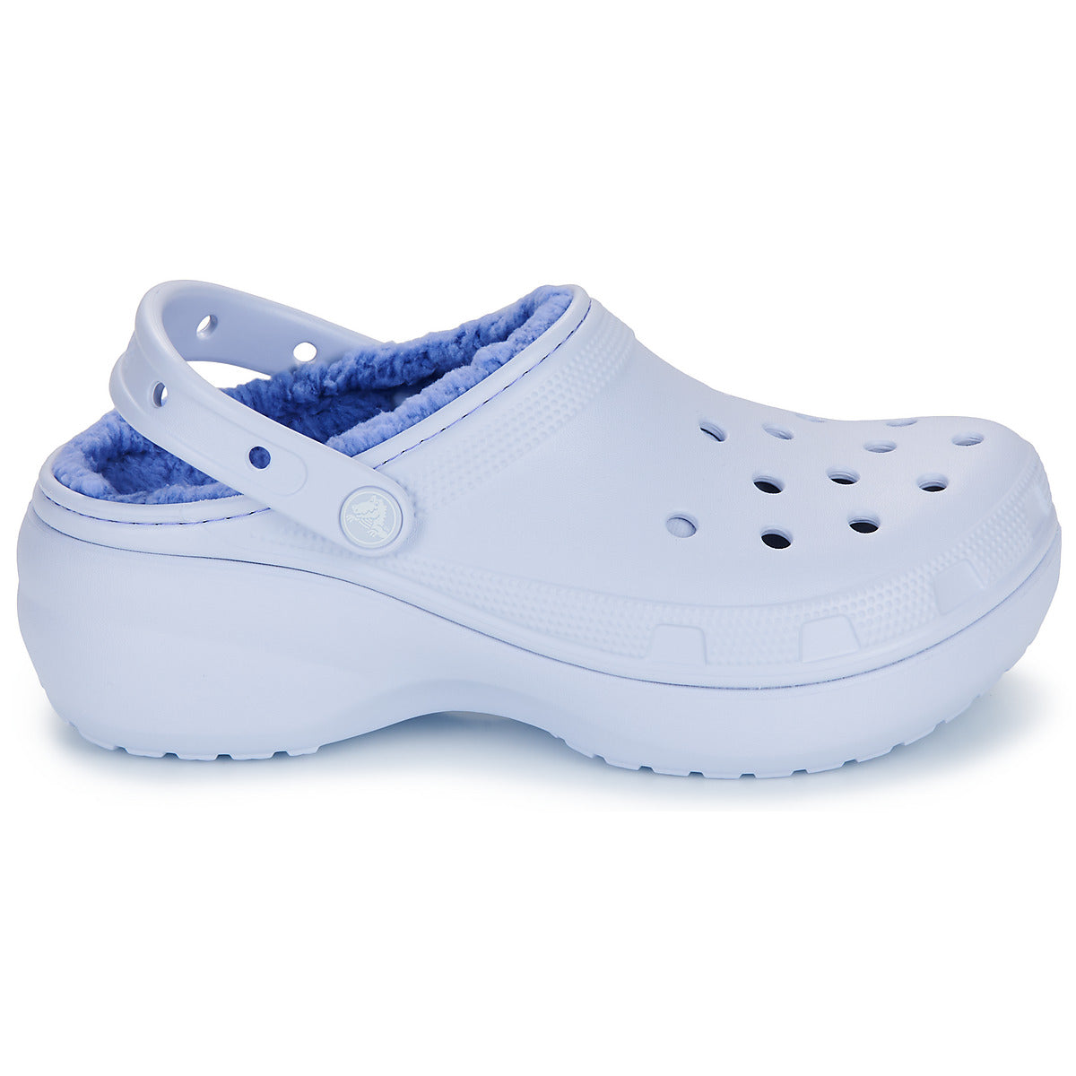 Scarpe Donna Crocs Classic Platform Lined Clog W Blu