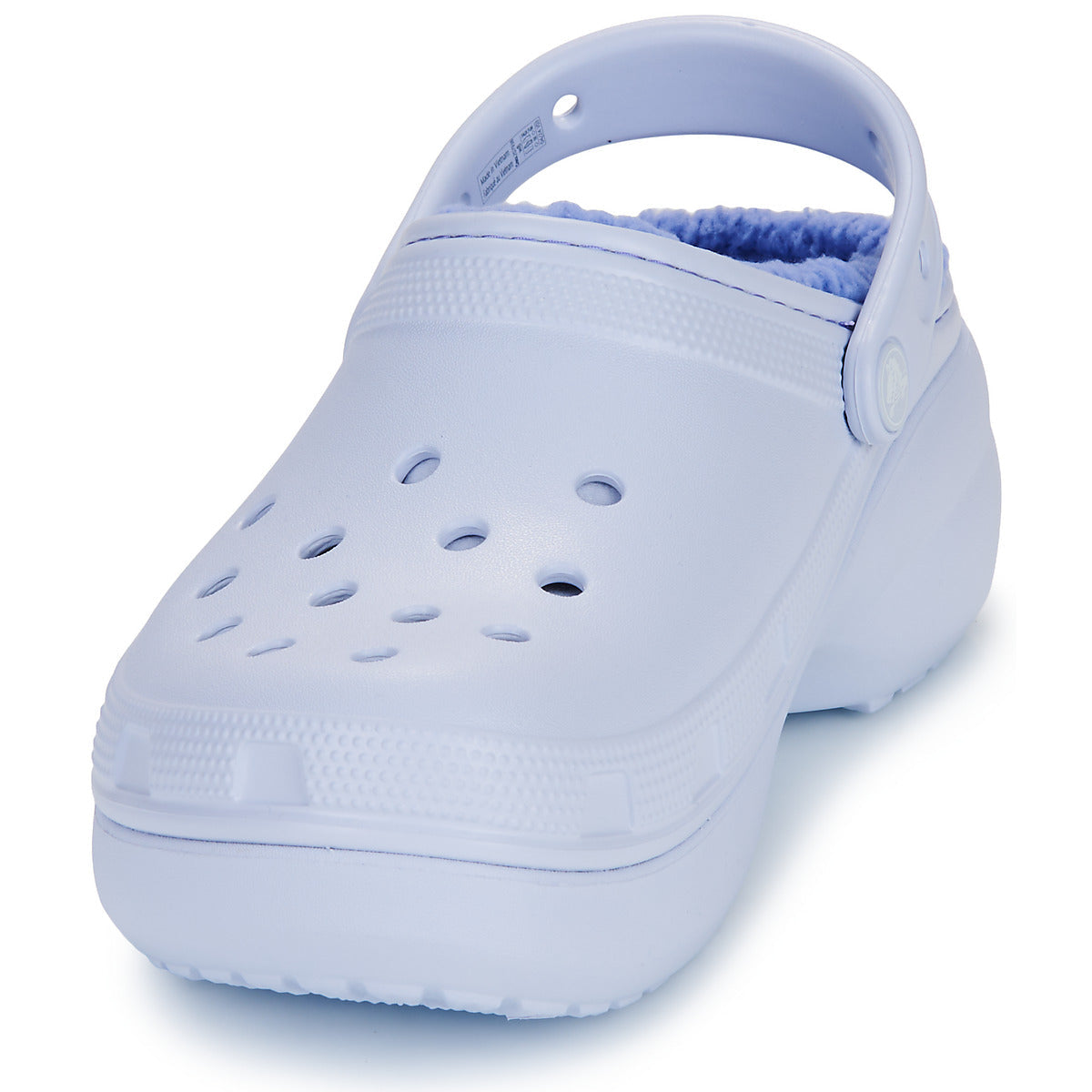Scarpe Donna Crocs Classic Platform Lined Clog W Blu