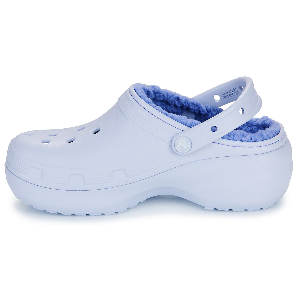 Scarpe Donna Crocs Classic Platform Lined Clog W Blu
