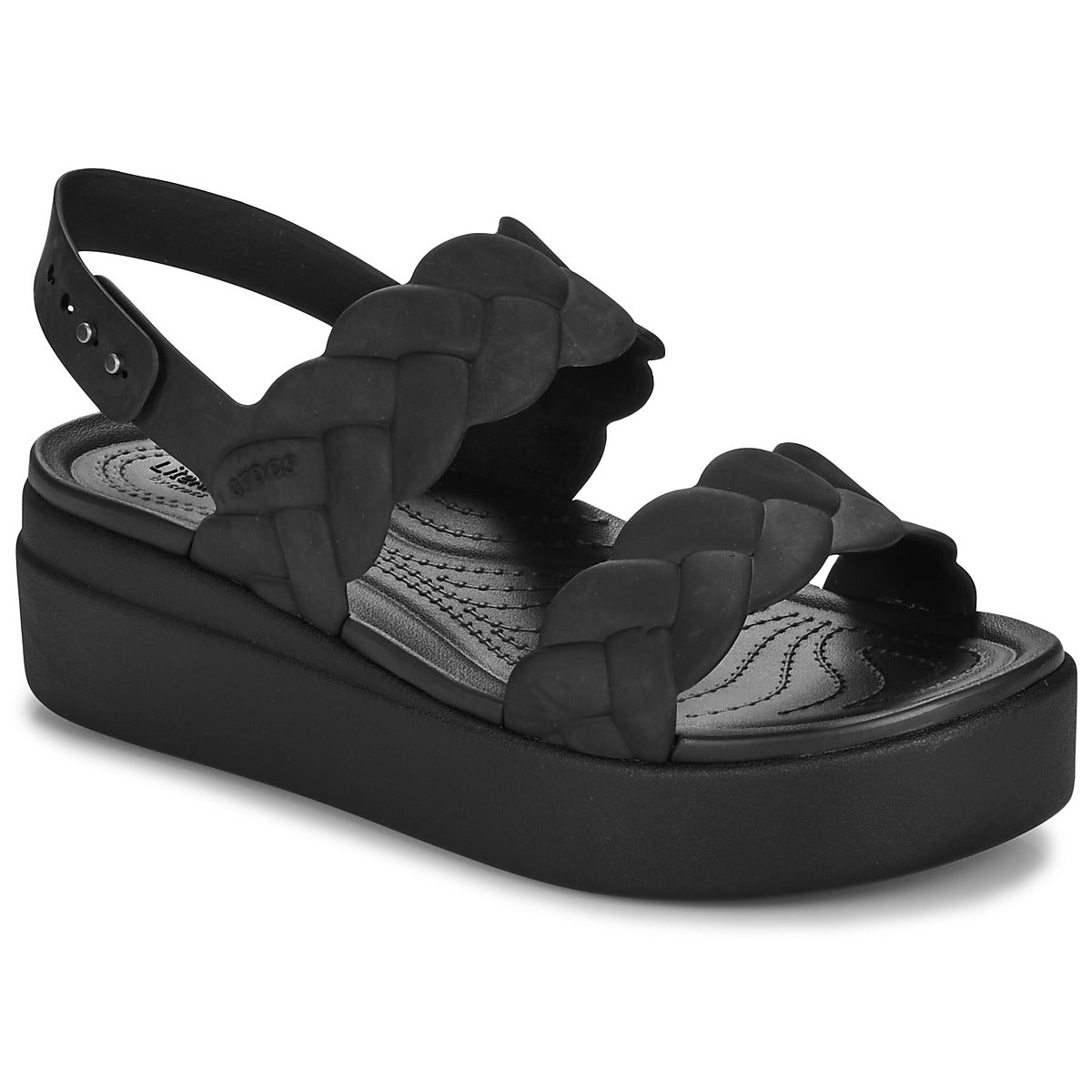 Sandali Donna Crocs  Brooklyn Woven Upper LW  Nero