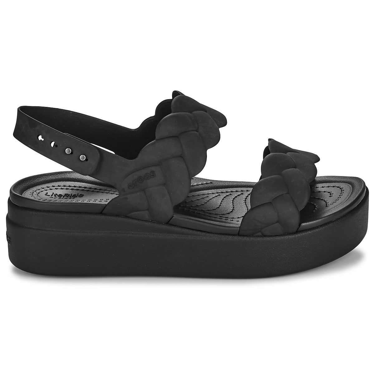 Sandali Donna Crocs  Brooklyn Woven Upper LW  Nero