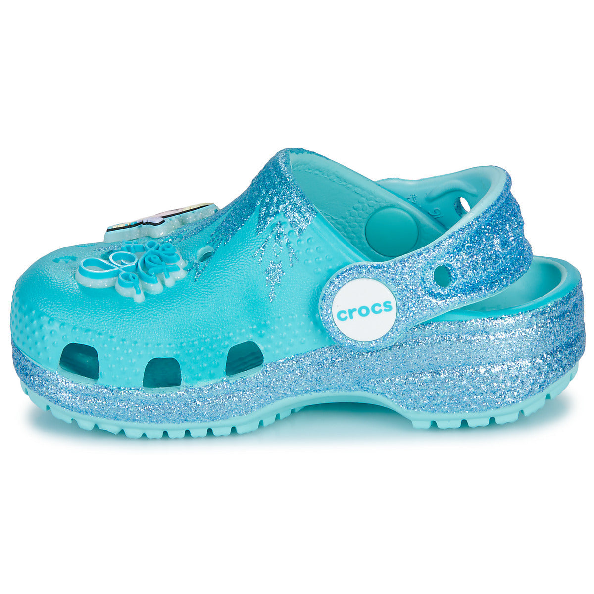 Scarpe bambini ragazza Crocs Frozen Elsa Classic Clog T Blu
