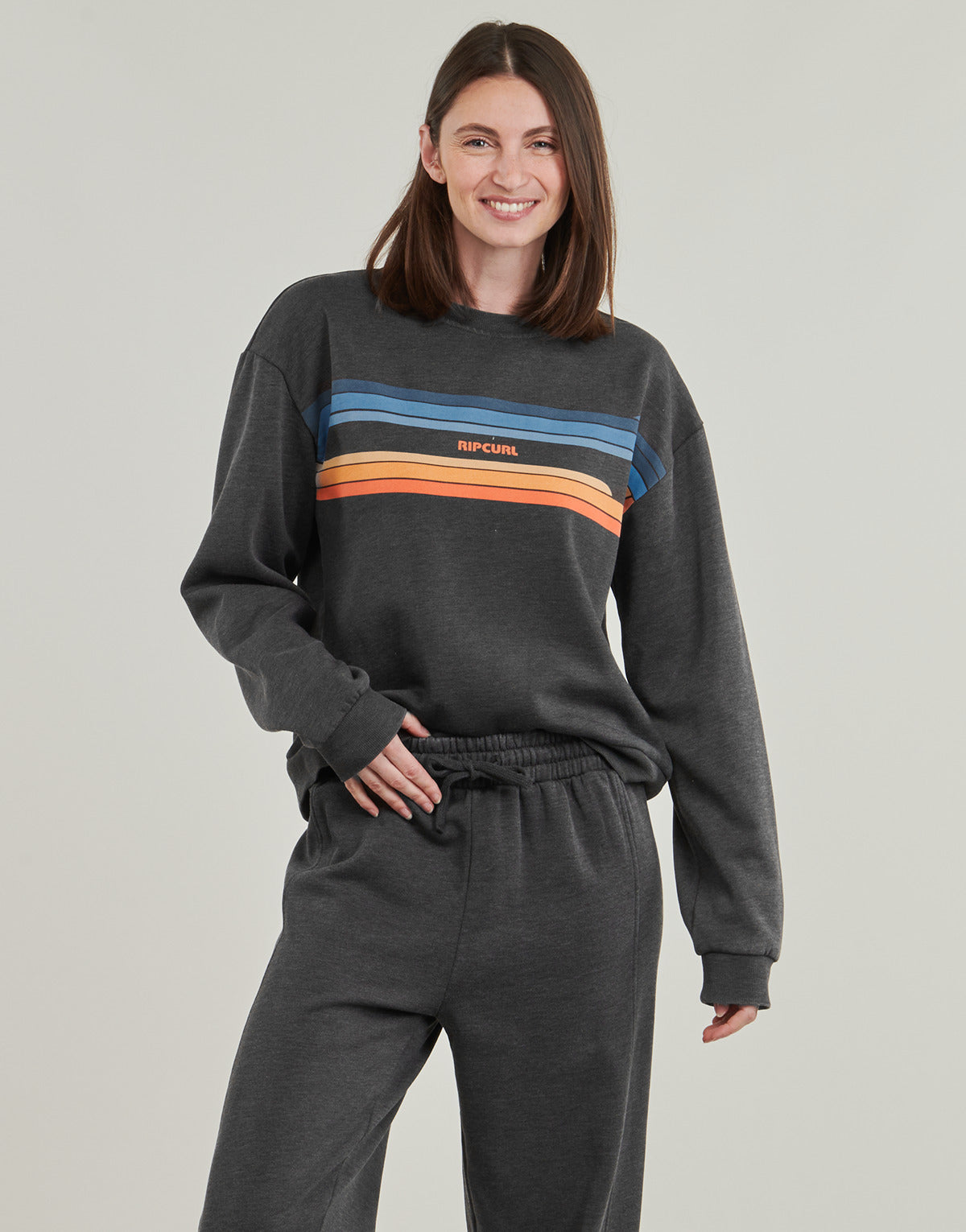 Felpa Donna Rip Curl HIGH TIDE SURF CREW Grigio