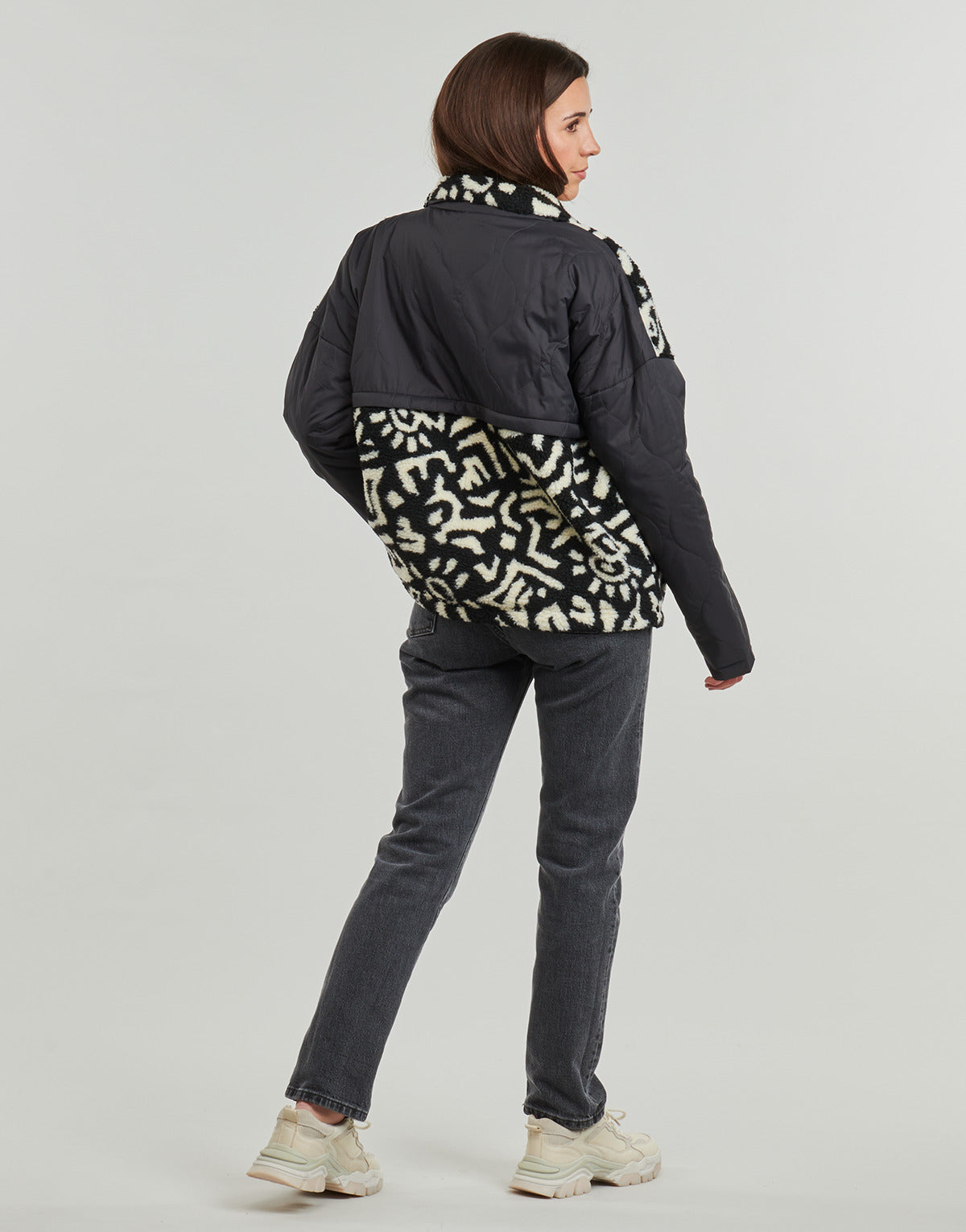 Felpa Donna Rip Curl ANTI-SERIES Z/T FLEECE Nero