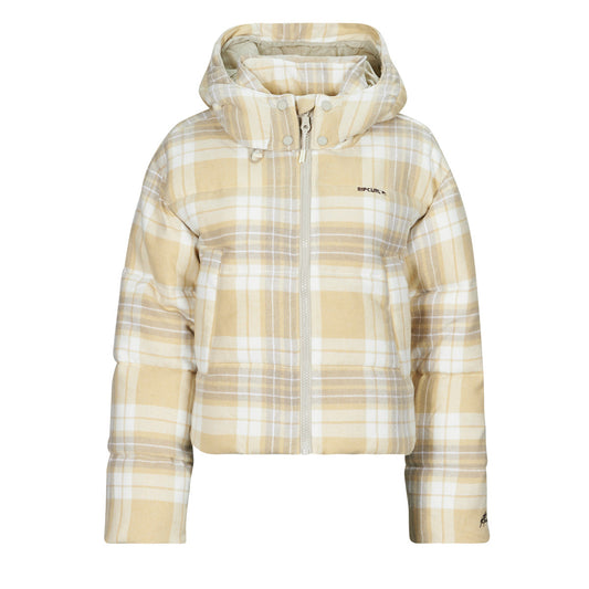 Piumino Donna Rip Curl ANTI-SERIES SURF CHECK PUFFER Beige