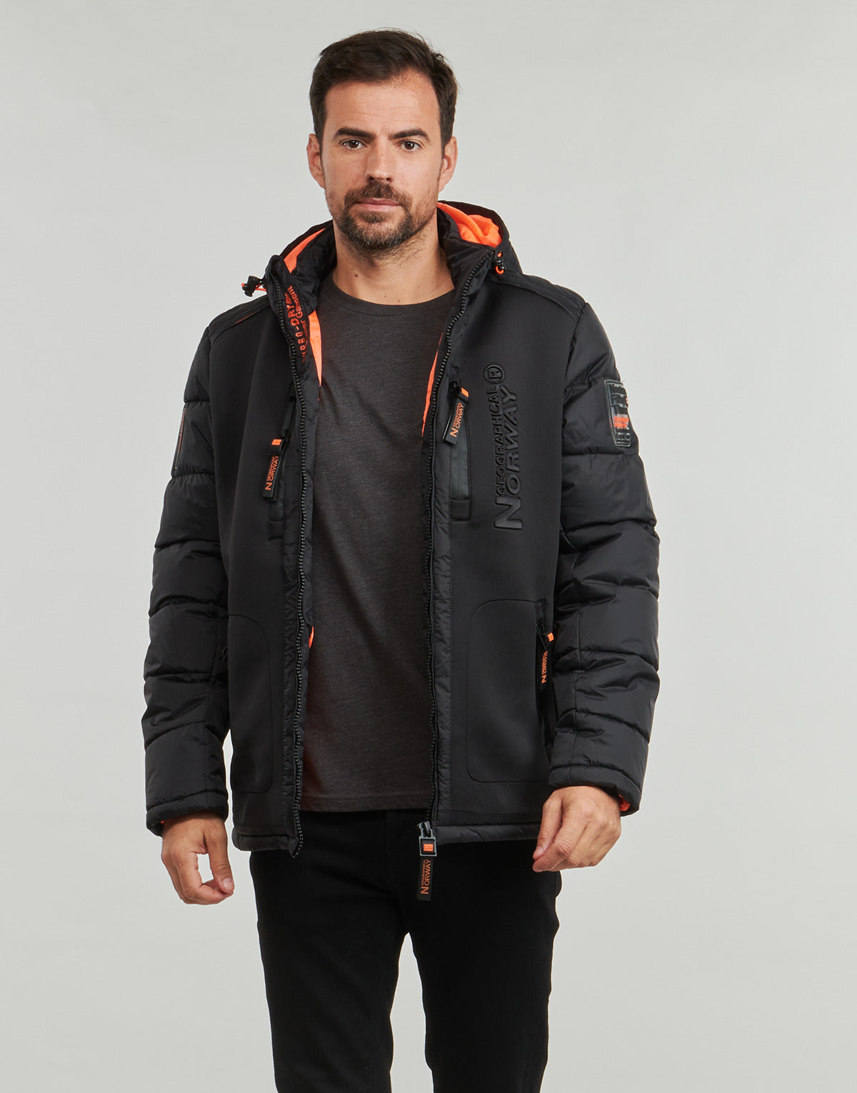 Piumino Uomo Geographical Norway  BEACHWOOD  Nero