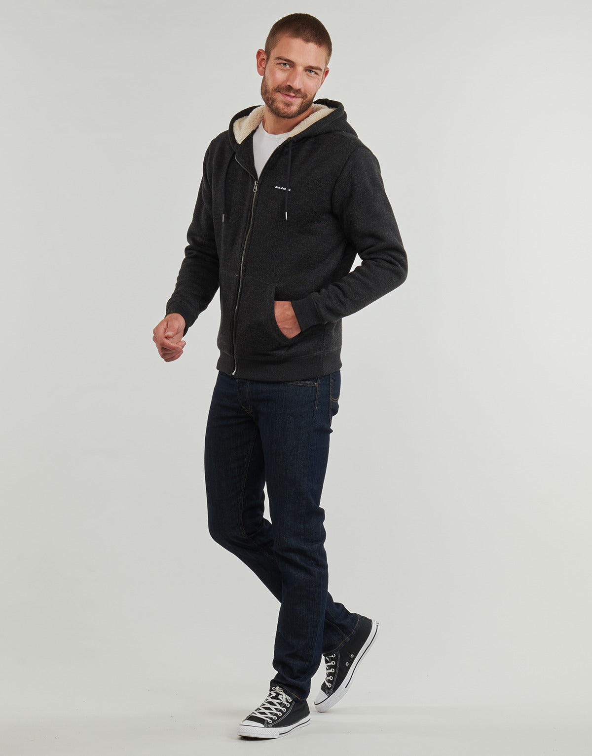 Felpa Uomo Quiksilver  KELLER SHERPA  Nero