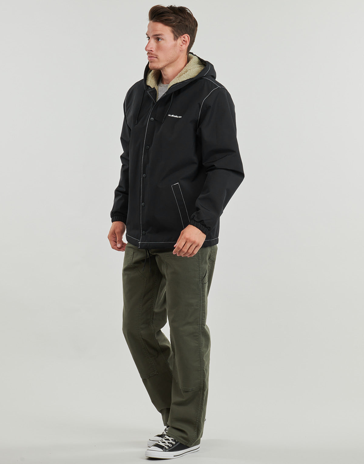 Giubbotto Uomo Quiksilver RAIN CLOUD WARM HOODED COACH Nero