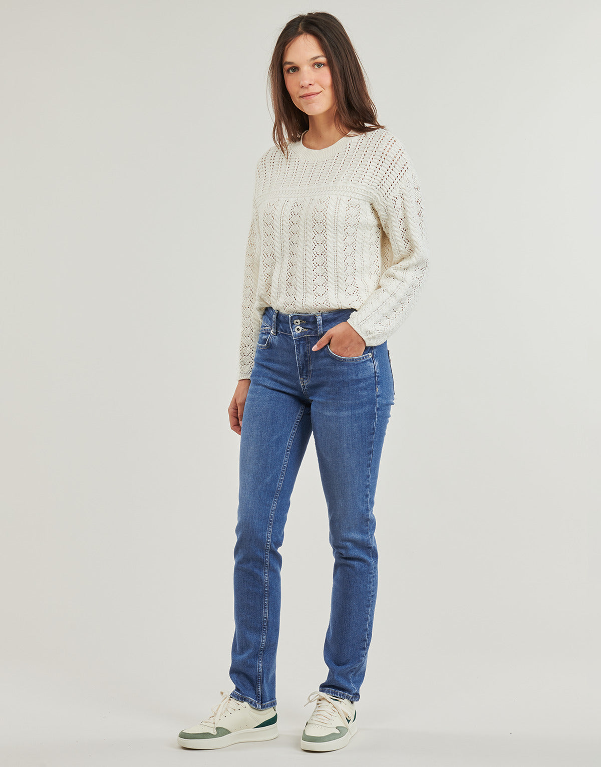 Jeans Slim Donna Pepe jeans SLIM JEANS MW Blu