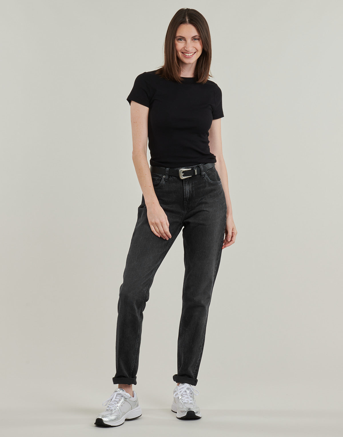 Jeans Tapered Donna Pepe jeans TAPERED JEANS HW Nero