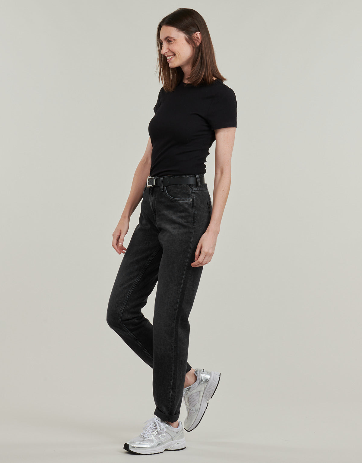Jeans Tapered Donna Pepe jeans TAPERED JEANS HW Nero