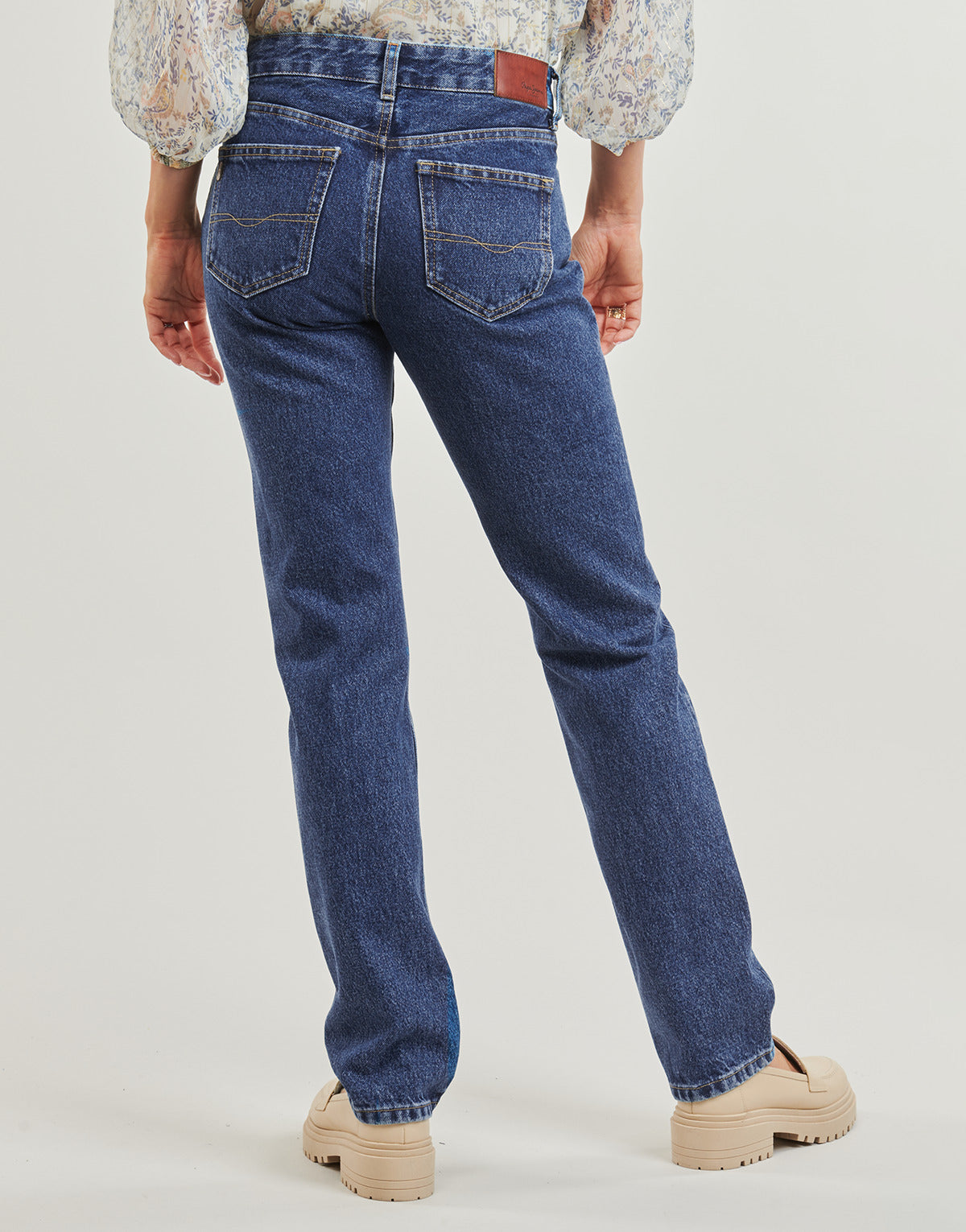 Jeans Donna Pepe jeans STRAIGHT JEANS MW Blu
