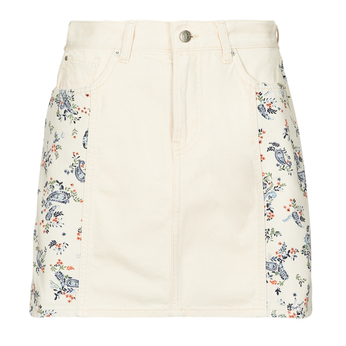 Gonna Donna Pepe jeans MINI SKIRT HW PAISLEY Beige