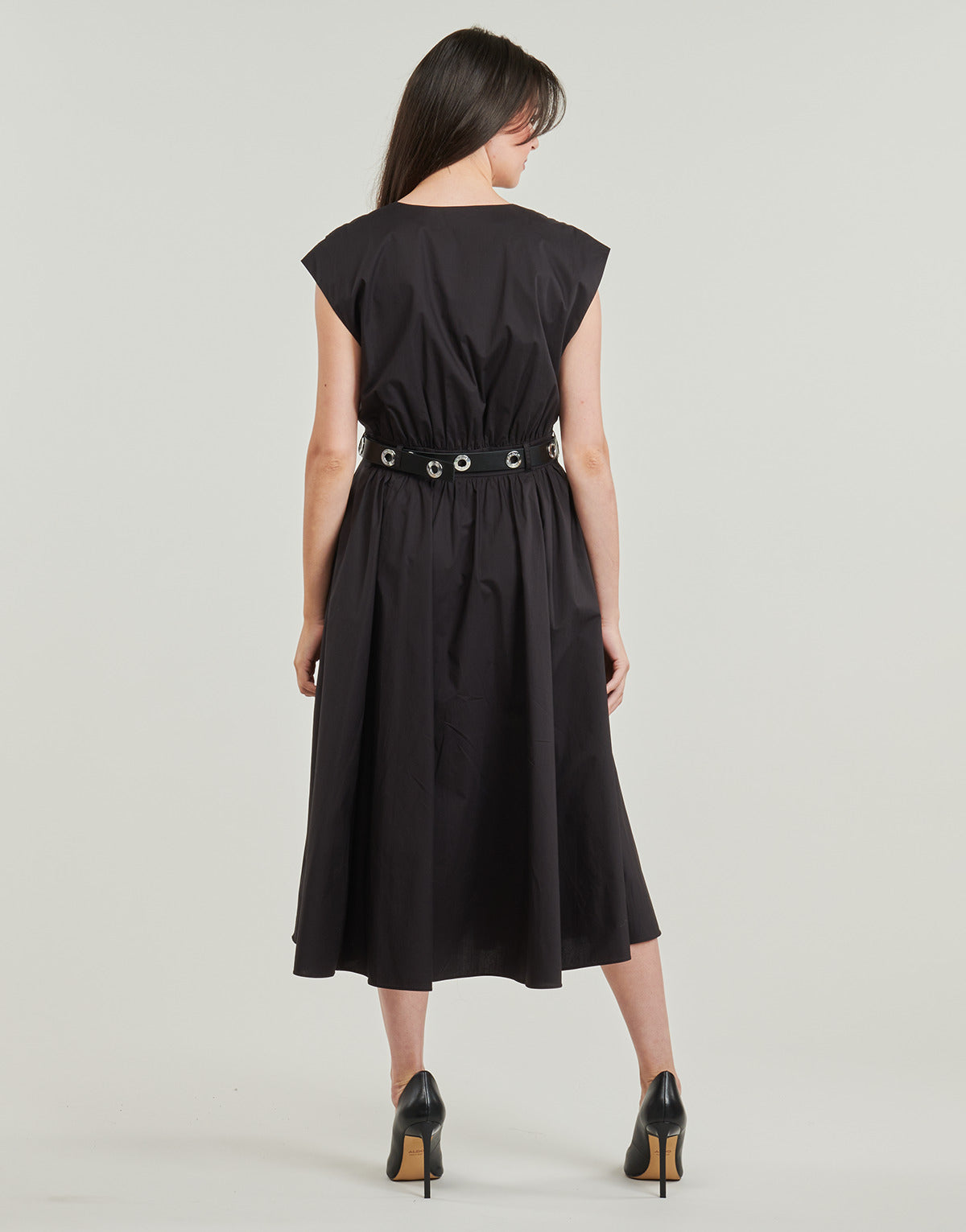 Abito lungo Donna MICHAEL Michael Kors ROLLER BUCKLE MINI DRS Nero