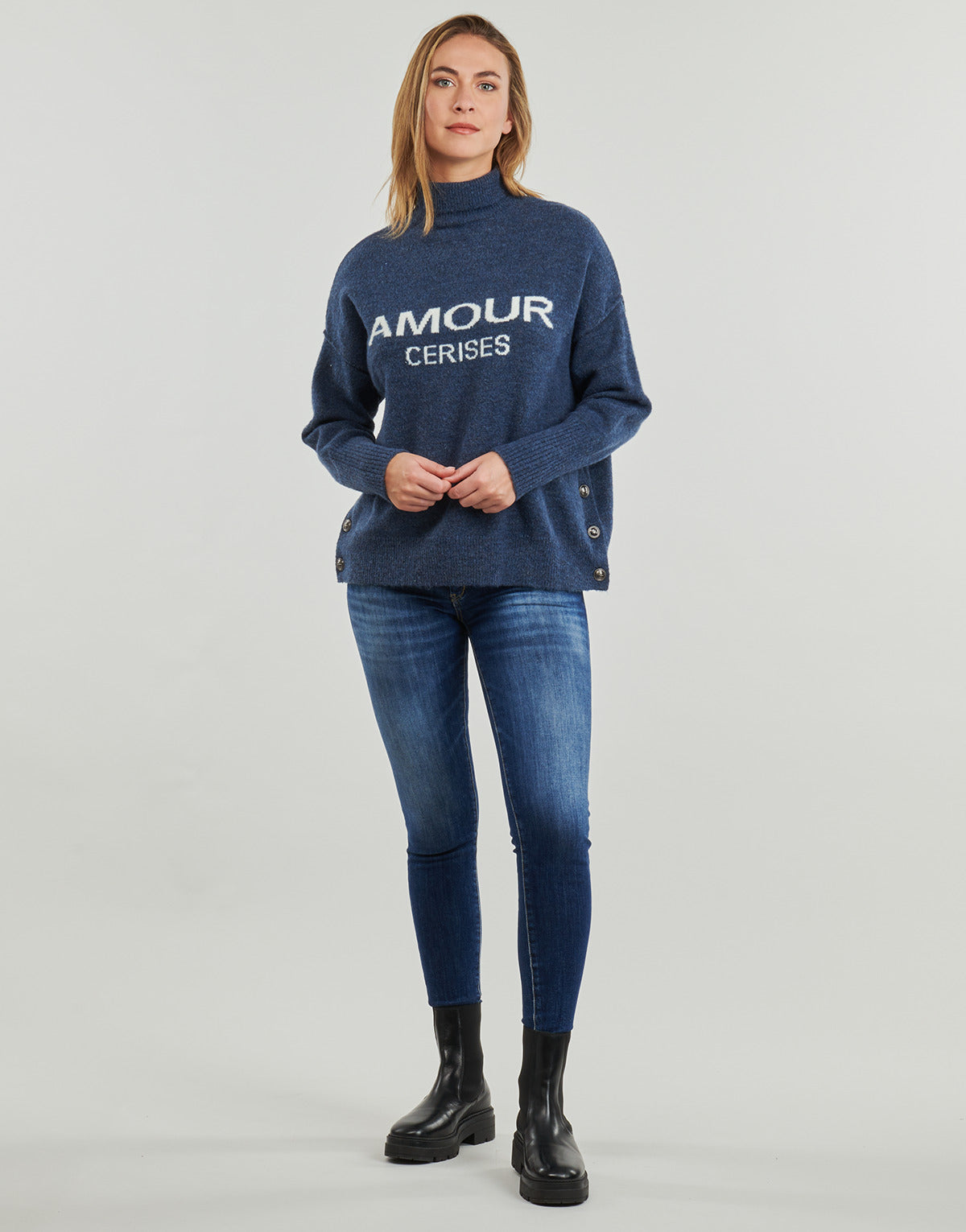 Jeans Slim Donna Le Temps des Cerises PULPC Blu