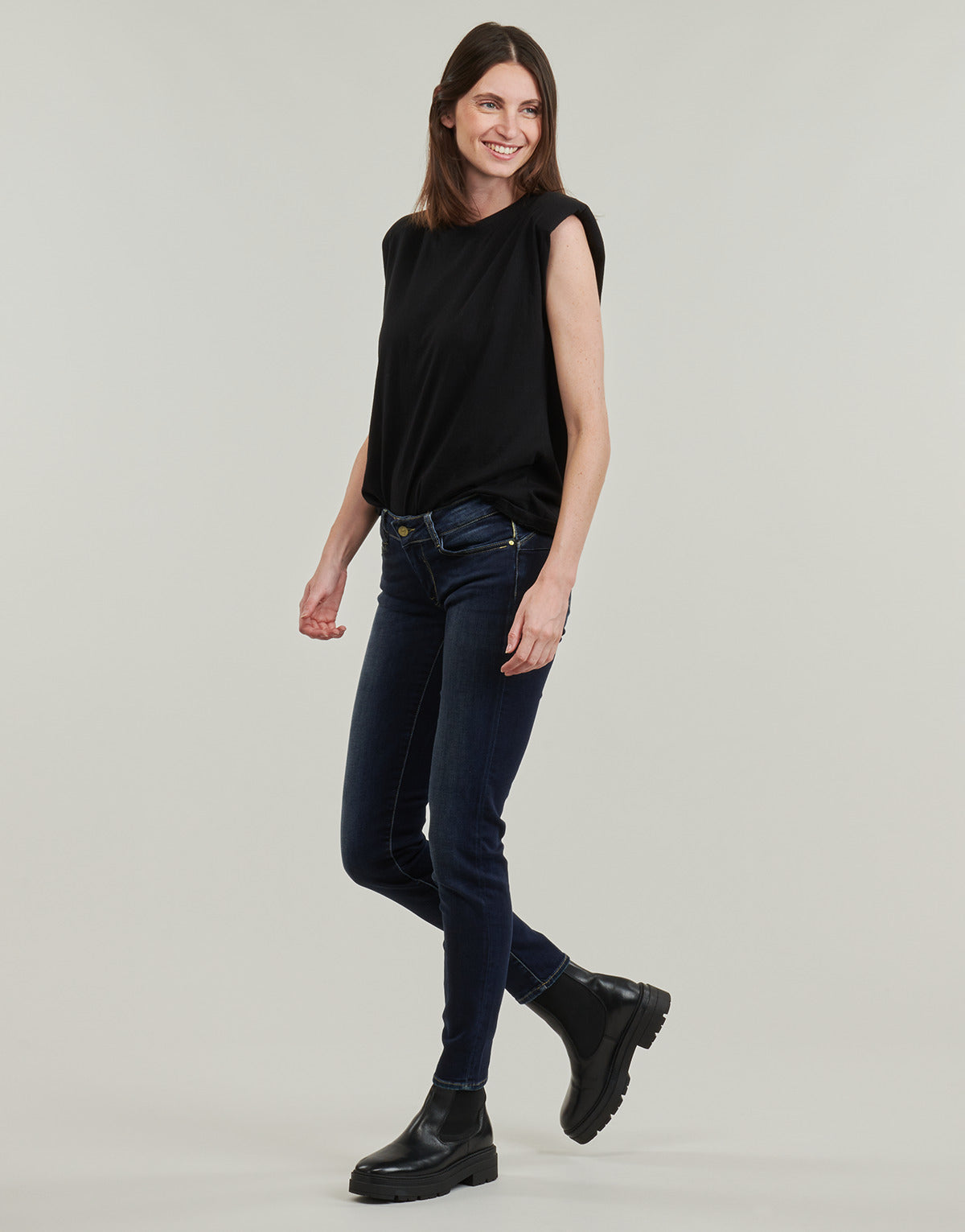 Jeans Slim Donna Le Temps des Cerises PULP SANY Blu
