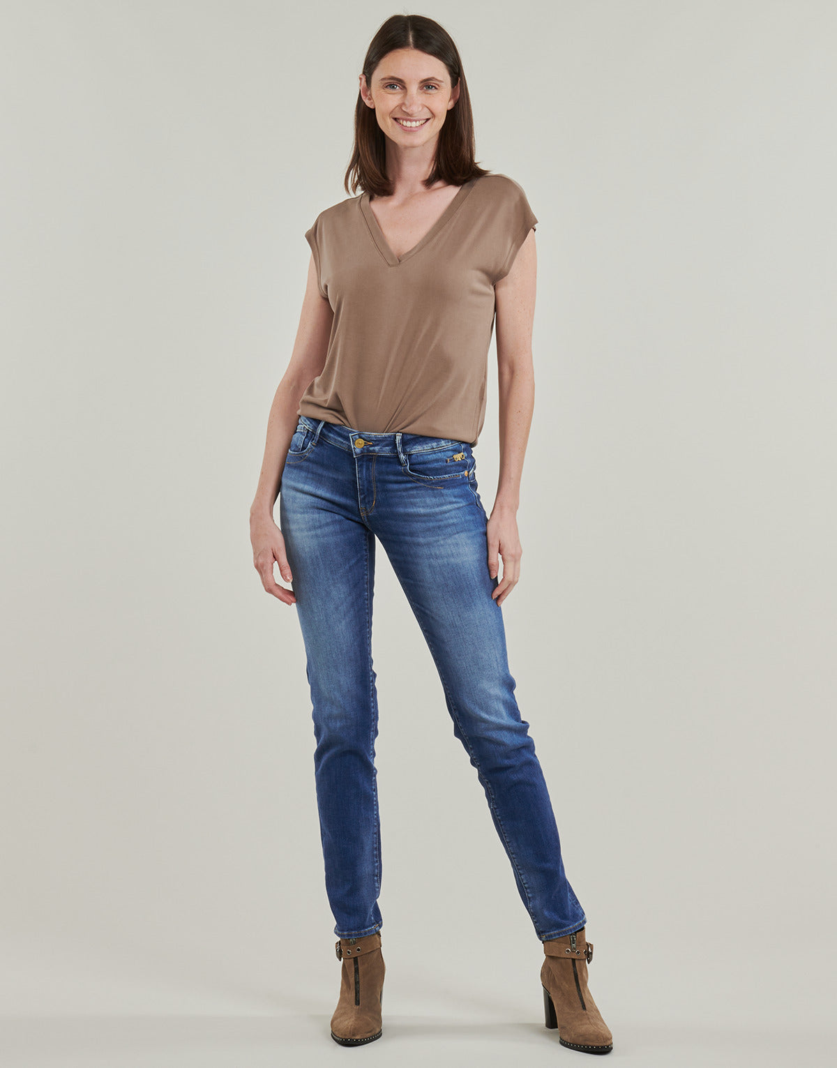 Jeans Slim Donna Le Temps des Cerises PULP ROSS Blu