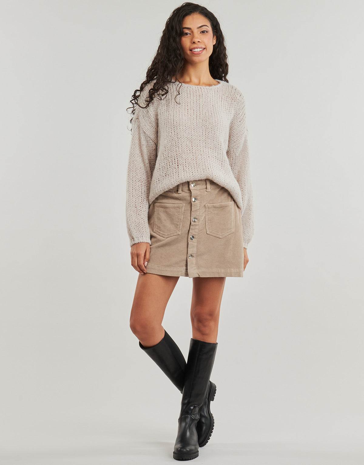 Gonna Donna Only ONLAMAZING HW CORD SKIRT PNT NOOS Beige